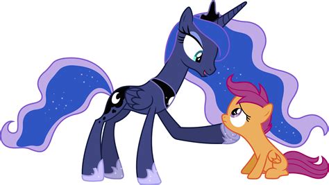 Princess Luna Comforts Scootaloo By 90sigma On Deviantart