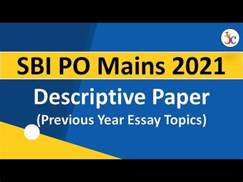 Sbi Po Descriptive Paper Preparation Previous Year Essay Writing