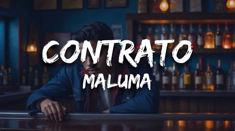 Maluma Contrato Letra Lyrics Youtube