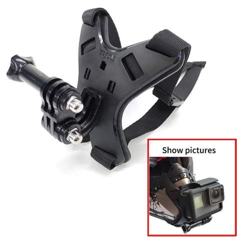 Pour Cam Ra Noir Support De Menton Pour Casque De Moto Pour Gopro