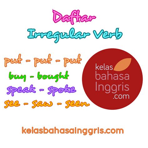 Verb 1 2 3 Regular And Irregular Beserta Artinya Pengertian Macam Dan Daftar Kata Kerja