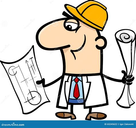 Engineer Cartoon Illustration Stock Vector - Image: 65245622