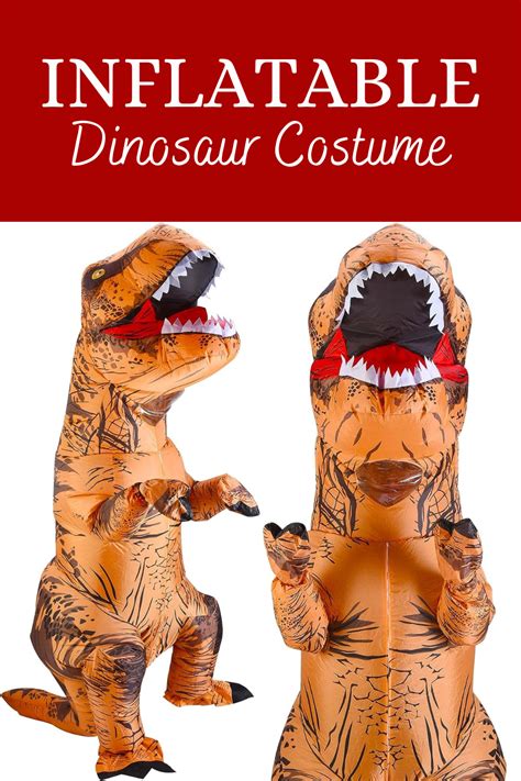 Rubies Adult The Original Inflatable Dinosaur Costume T Rex With Sound