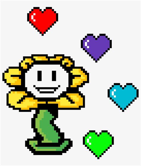 Flowey Undertale Pixel Art Grid Real Evil Flowey Pixel Art Grid Images