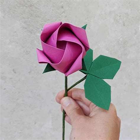 How To Make An Origami Rose Easy Origami Tutorial