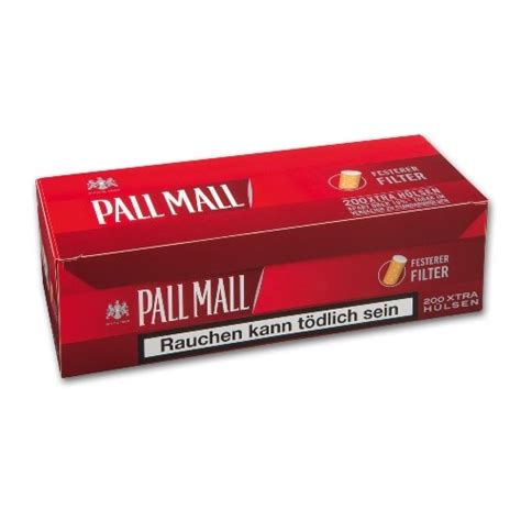 Pall Mall Zigarettenhülsen Xtra Rot 200 Tabak Bruckerde