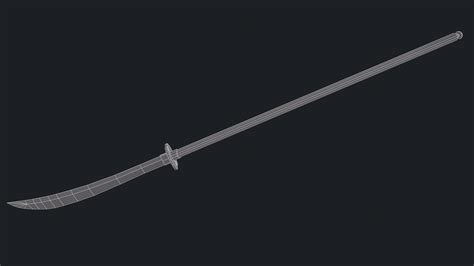 Naginata 3d Model Turbosquid 1988102