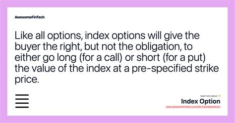 Index Option AwesomeFinTech Blog