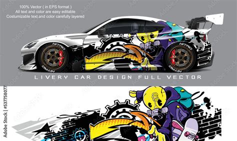 car livery graphic vector. abstract grunge background design for vehicle vinyl wrap and car ...