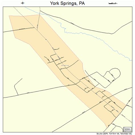 York Springs Pennsylvania Street Map 4287136