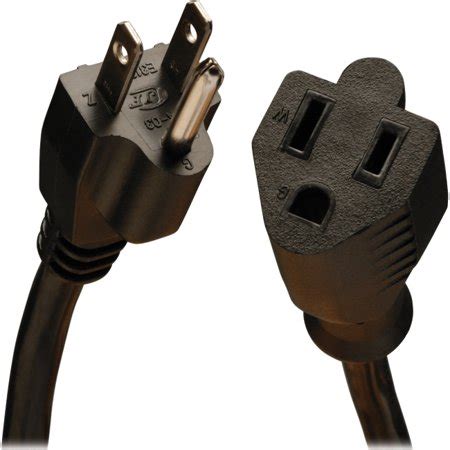 Tripp Lite 1ft Standard Power Extension Cord (NEMA 5-15P to NEMA 5-15R) - Walmart.com