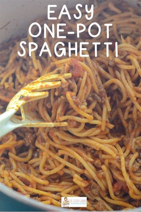 This One Pot Spaghetti Recipe Is The Best Thing To Happen To Weeknight Meals The Spaghetti Meat