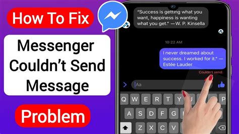 Fix Messenger Couldnt Send The Message Problem Messenger