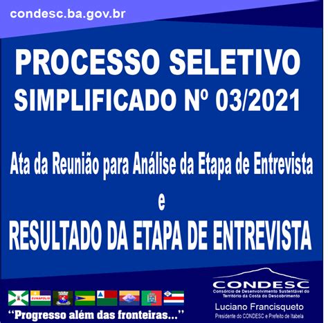 Processo Seletivo Simplificado N Ata Da Reuni O Para An Lise