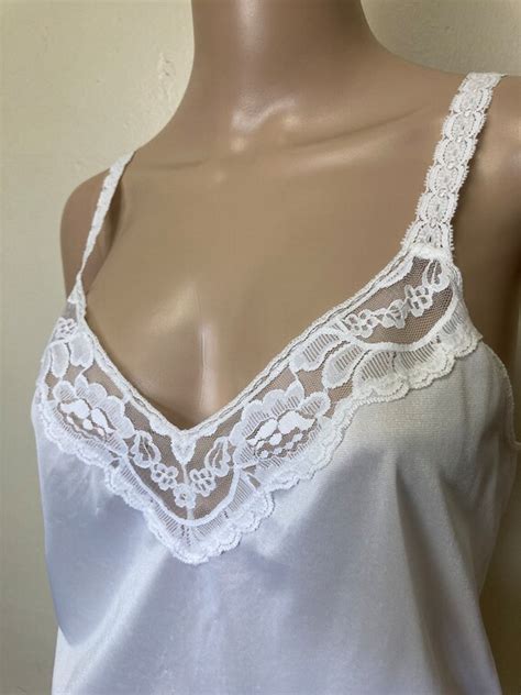 Vanity Fair Lacy Vintage White Lingerie Camisole Gem