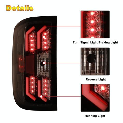 Luces Traseras LED DRL 2014 2018 Para Chevy Silverado 1500 2500 3500