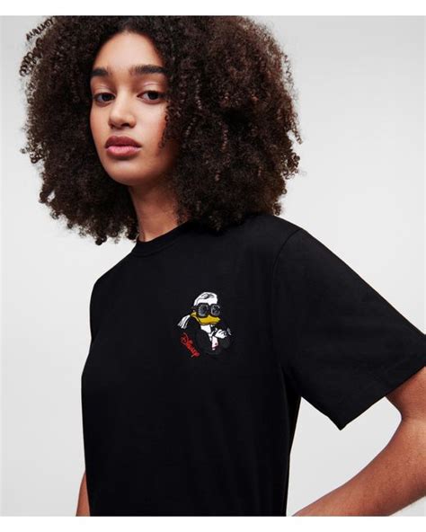 Karl Lagerfeld Disney X Oversized T Shirt In Black Lyst Uk