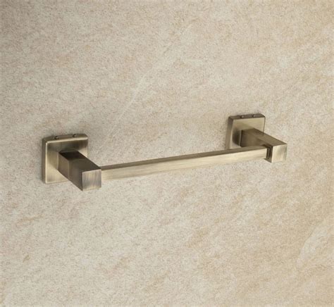 Polished Light Golden Wall Mounted Brass Towel Rod For Bathroom At Rs