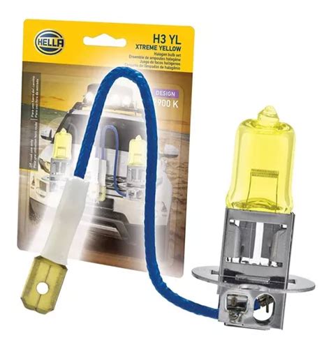 Foco Hella Xtreme Yellow H3 50 Luz 2pza Maxima Iluminacio Envío gratis