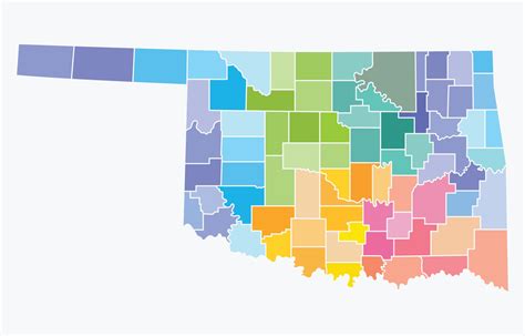 Oklahoma County Map 2859202 Vector Art at Vecteezy