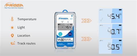 Frigga V5B 4G 5G Real Time Temperature Data Logger Single Use 28800