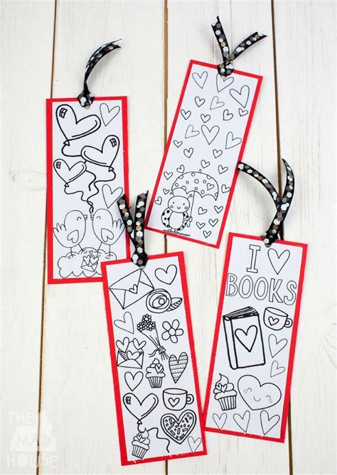 Love Books Free Colouring Bookmarks Mum In The Madhouse Valentines