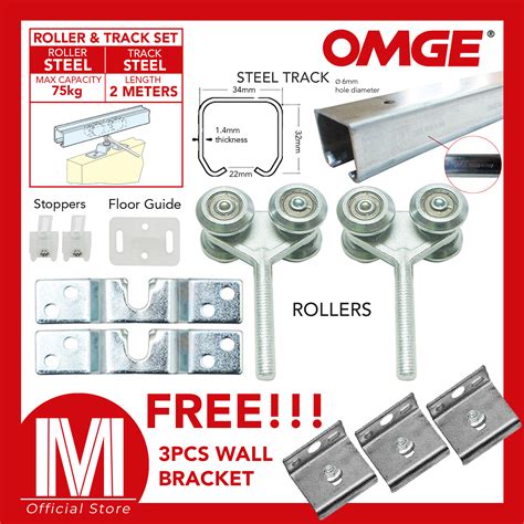 Omge Steel Roller and 2-meter Door Track for Sliding Door 80kg with ...