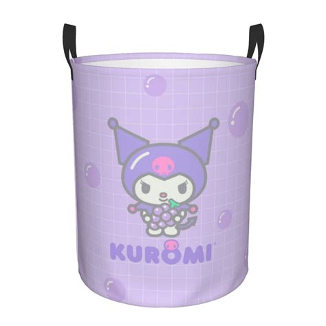 Large Laundry Basket with Handle, Kuromi and My Melody Collapsible