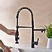 Gicasa Kitchen Faucet Solid Brass Matte Black Kitchen Faucet Heavy