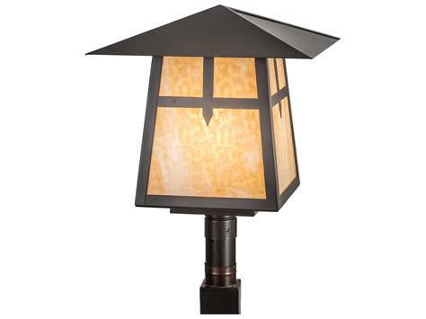 Meyda Stillwater Cross Mission Outdoor Post Light My