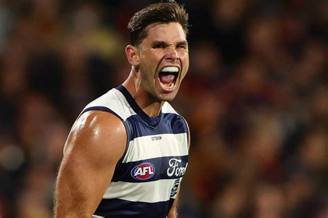 Afl 2024 Geelong Cats Forward Tom Hawkins Reaches 350 Games Of Kicking