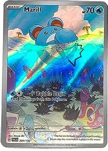 Amazon Pokemon Marill 204 193 Paldea Evolved Illustration