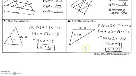 6 Triangle Midsegment Theorem Worksheets Library