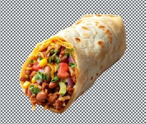 Premium PSD Yummy And Delicious Bolgatanga Bean Burrito Isolated On