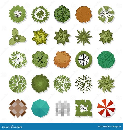 Landscape design elements stock vector. Illustration of gardens - 37136916