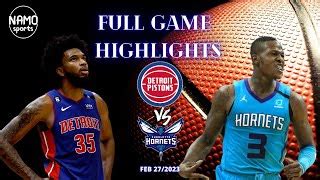 Detroit Pistons Vs Charlotte Hornets Full Game Highlights Feb