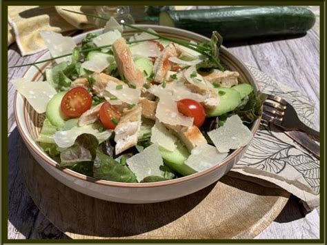 Salade Verte Au Poulet Sauce Au Yaourt Recette Par Oh La Gourmande