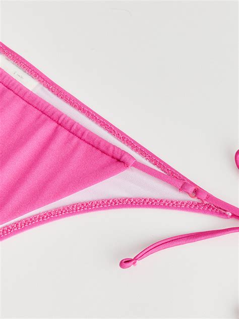 Pembe D Z Ba Lama Detayl Kad N Bikini Alt S Jt Z Vg Lcw
