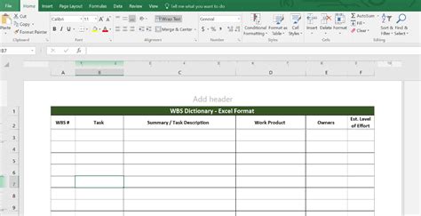 Wbs Template Excel | TUTORE.ORG - Master of Documents