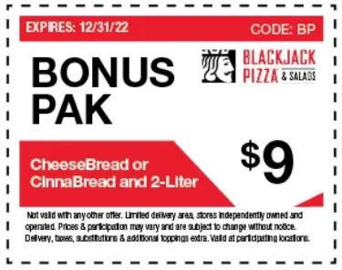 21% Off Blackjack Pizza Coupons, Promo Codes & Deals (Nov 2022)