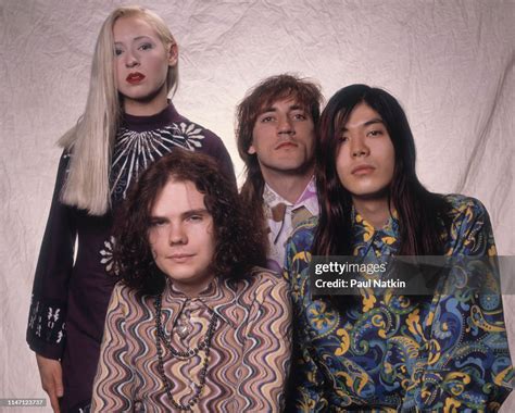 Portrait Of The Members Of American Rock Group Smashing Pumpkins As