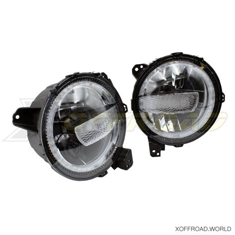 Kit De Faros De Negro Alta Luminiscencia Halo Jeep Wrangler Jl