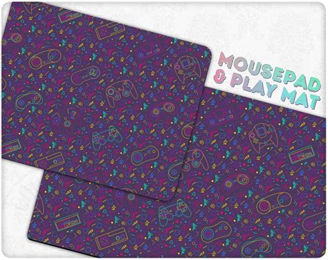 Retro Arcade Carpet Pattern Mousepad Deskmat Playmat - Etsy