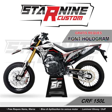 Jual Decal Crf Font Hologram Sticker Crf Wolf Decal Kit Crf 150l