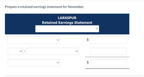 Solved On November Larkspur Inc Had The Following Chegg