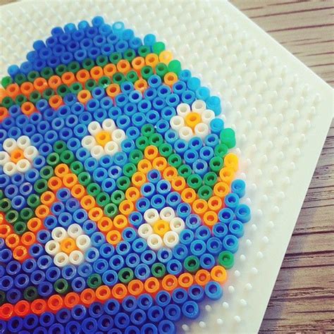 Easter Egg Hama Beads By Randiniko Perler Beads Perler Bead Patterns