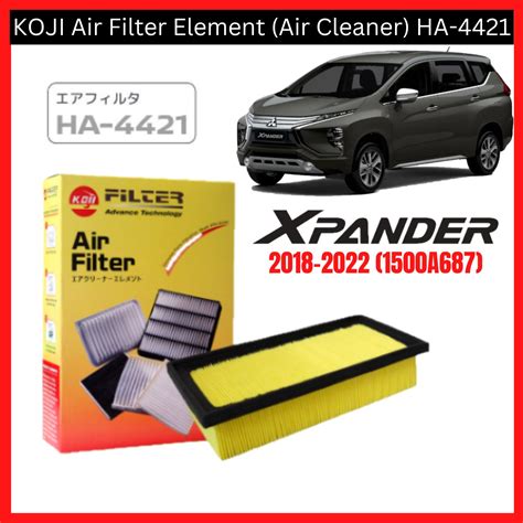 Koji Air Filter Element Air Cleaner Ha For Mitsubishi Xpander