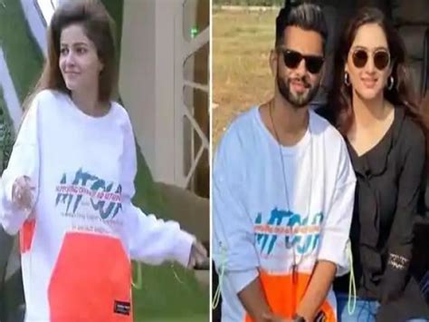 Rahul Vaidya Wore A Sweatshirt Similar To One Worn By Rubina Dilaik On