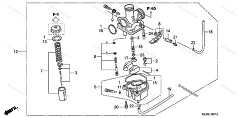 Honda Motorcycle 2005 Oem Parts Diagram For Carburetor Crf100f