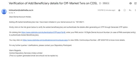 How To Add The Beneficiary In Cdsl For Off Market Share Transfers